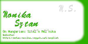 monika sztan business card